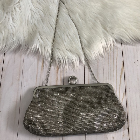 Jessica McClintock silver shiny bag - Picture 4 of 11